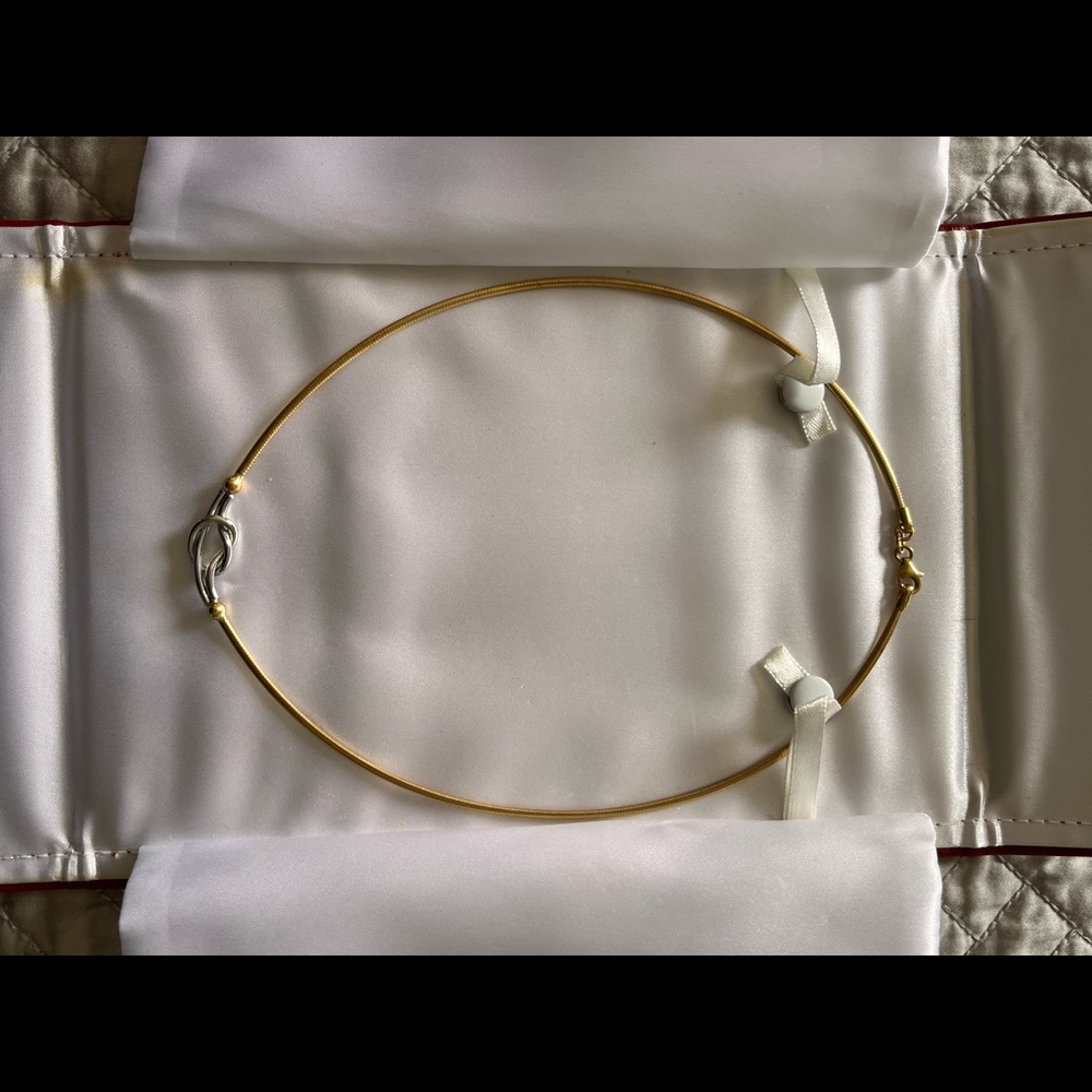 Reserved for Lauren COPY - Gold and Silver Knot Necklace
